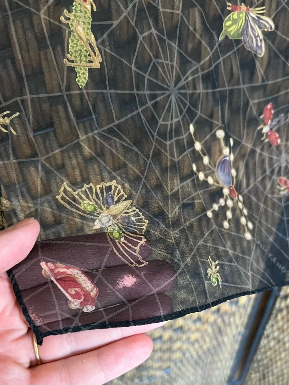 Silk Nick & Nora Insect Scarf